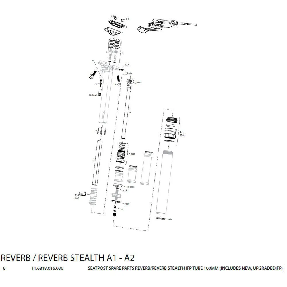 Rock Shox Tube Ifp Reverb/reverb Stealth Avstandsstykke