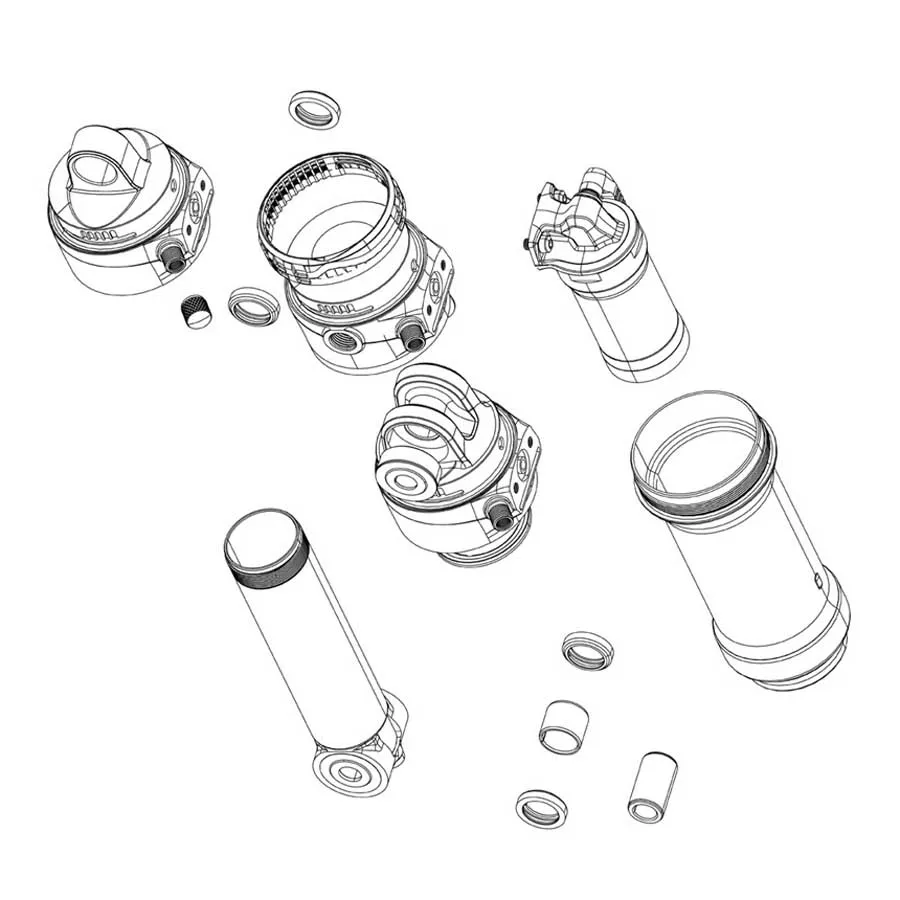 Rock Shox Vivid Trunnion 50 C1+ 2024+ Bakre Støtdempersett, Multicolor, One Size Rock Shox Vivid Trunnion 50 C1+ 2024+ Bakre Støtdempersett, Multicolor, One Size