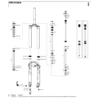 Rock Shox Yari 140 Mm Solo Air Boost Left Innvendige Fjærdeler Rock Shox Yari 140 Mm Solo Air Boost Left Innvendige Fjærdeler