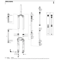 Rock Shox Yari/lyrik 150 Mm Solo Air Left Innvendige Fjærdeler Rock Shox Yari/lyrik 150 Mm Solo Air Left Innvendige Fjærdeler