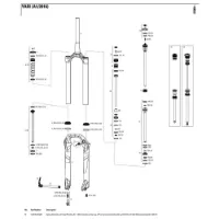 Rock Shox Yari/lyrik 27.5´´ 180 Mm Dual Position Air Left Innvendige Fjærdeler