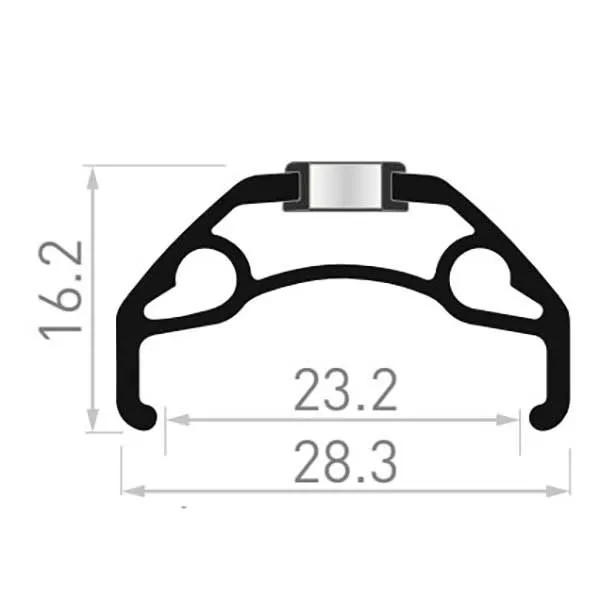 Rodi Blackrock 23 Felg, Black, 650B - 27.5" 32H Rodi Blackrock 23 Felg, Black, 650B - 27.5" 32H