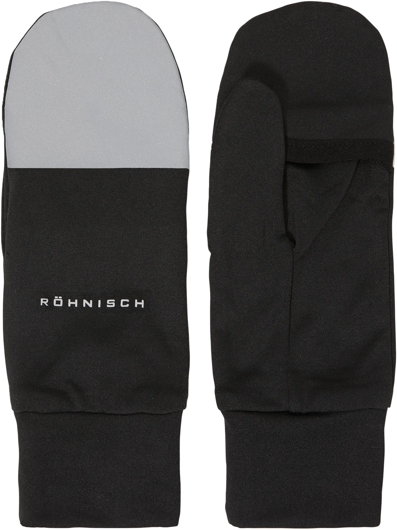 Röhnisch Women's Glow Running Mittens, Black