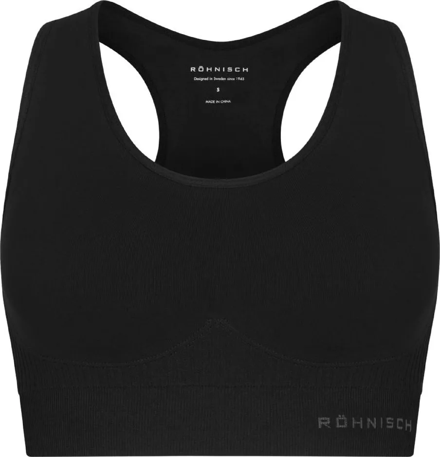 Röhnisch Women's Seamless Soft Rib Sportsbra, Black