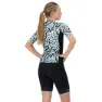Rogelli Abstract Kort Ermet Trøye, Turquoise / black, XL