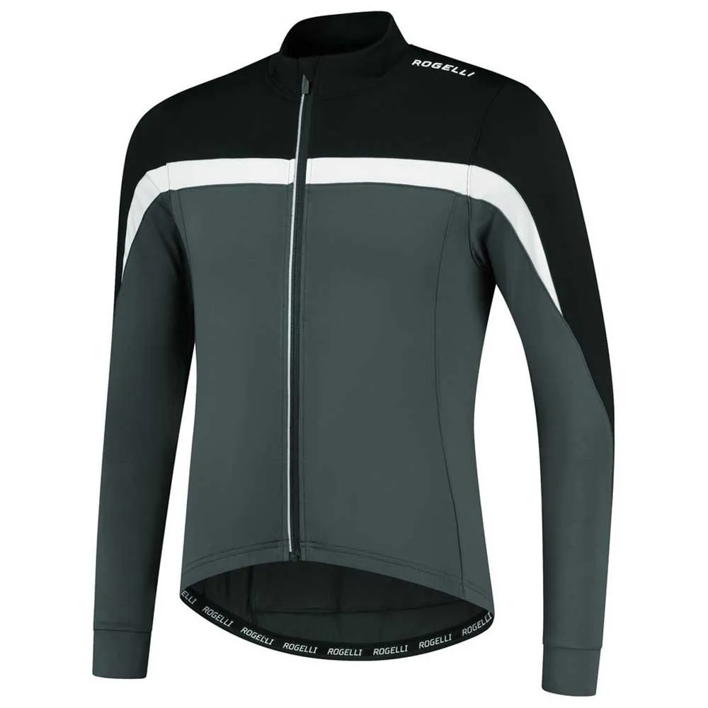 Rogelli Course Langrrmet Jersey - Sort/Hvit Rogelli Course Langrrmet Jersey - Sort/Hvit