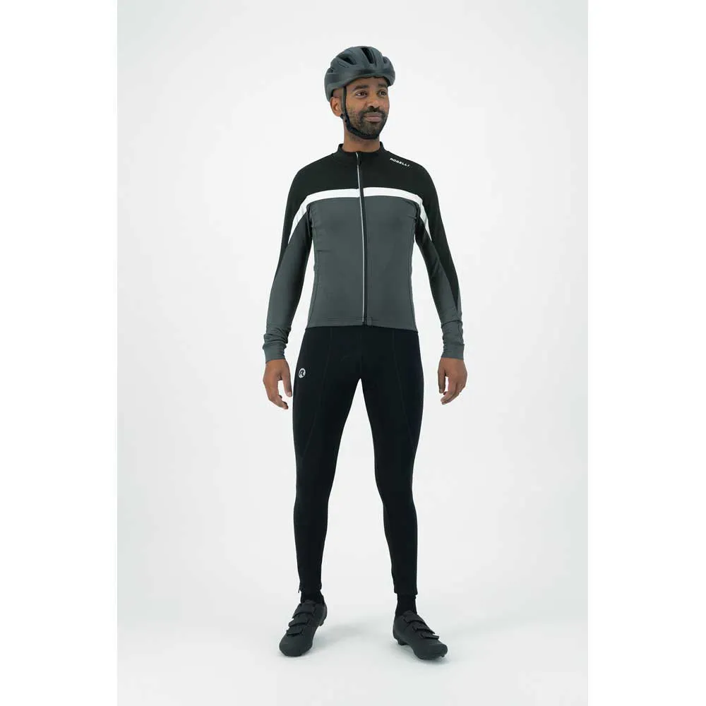 Rogelli Course Langrrmet Jersey - Sort/Hvit Rogelli Course Langrrmet Jersey - Sort/Hvit
