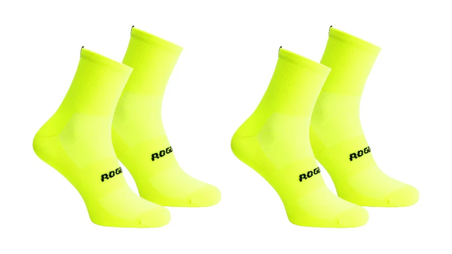Rogelli Essentials Coolmax Strømper 2-pak Fluo Rogelli Essentials Coolmax Strømper 2-pak Fluo