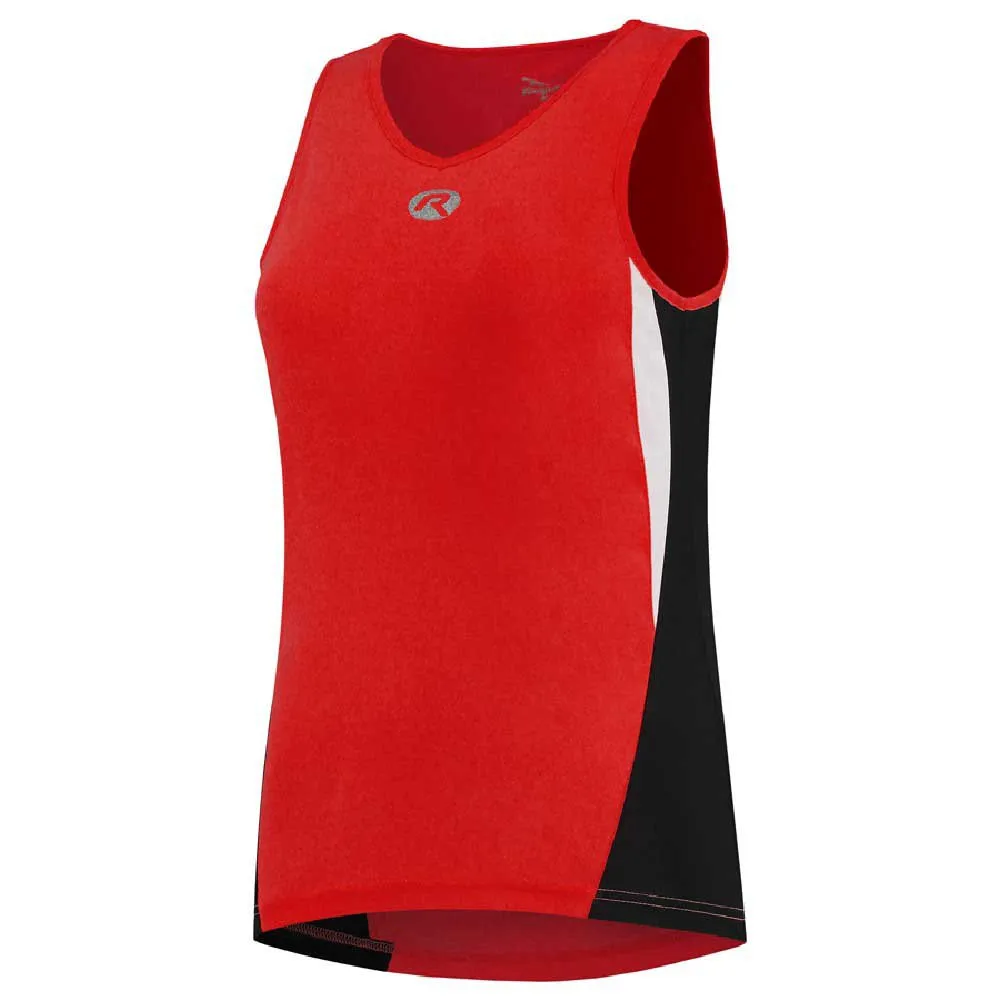 Rogelli Esty Ermeløs T-skjorte female, Red / black / white
