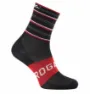 Rogelli Stripe Sykkelsokker Dame - Sort, Hvit/rød