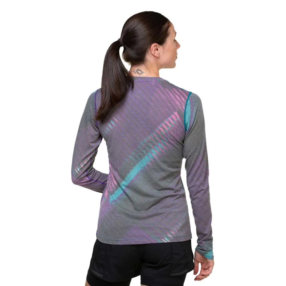 Ronhill Tech Golden Hour Langarmet T-skjorte female, Multi lightreflection