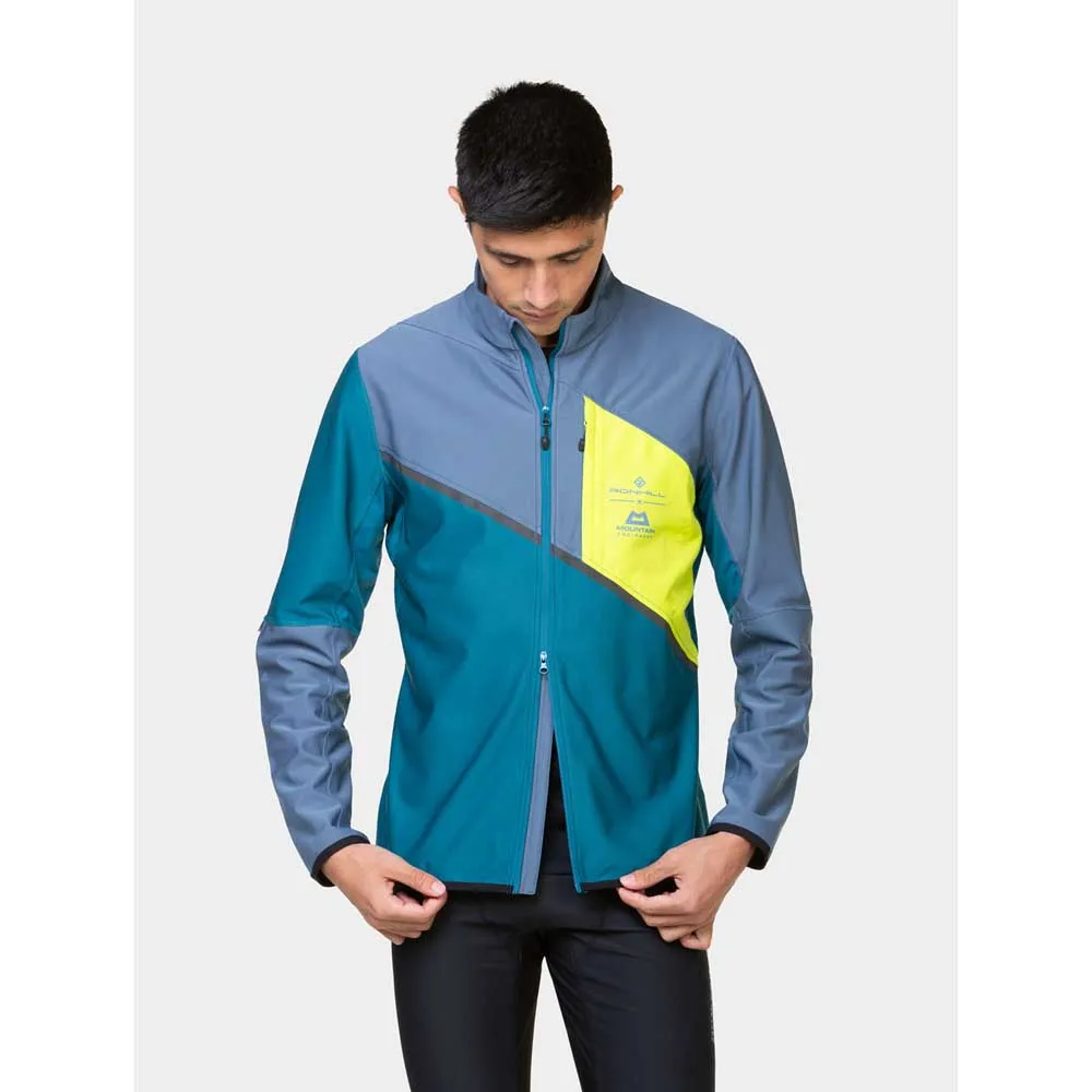 Ronhill Tech Gore-tex Windstopper Jakke male, Deep teal / lake / acid Ronhill Tech Gore-tex Windstopper Jakke male, Deep teal / lake / acid