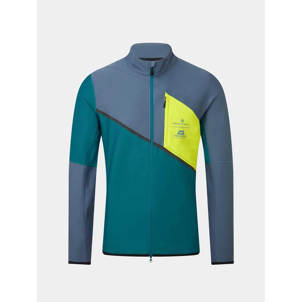 Ronhill Tech Gore-tex Windstopper Jakke male, Deep teal / lake / acid Ronhill Tech Gore-tex Windstopper Jakke male, Deep teal / lake / acid