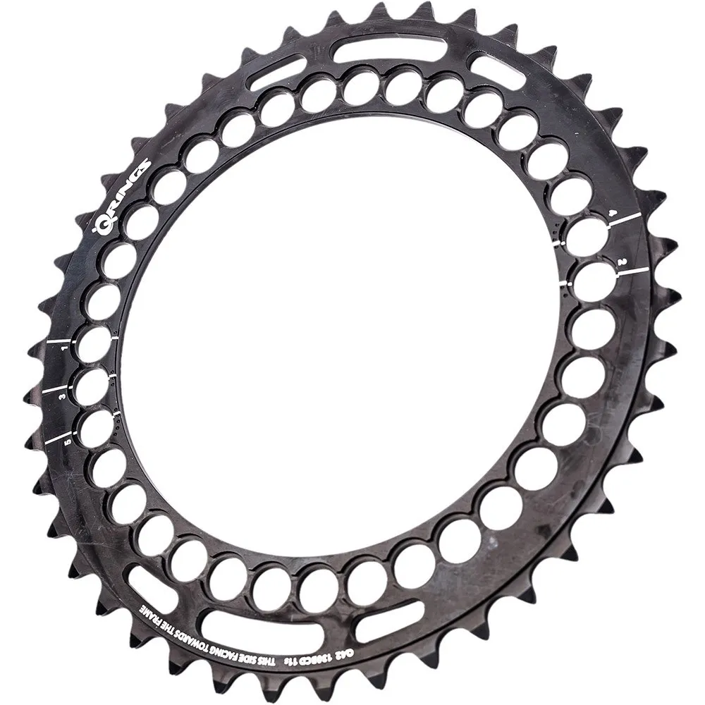Rotor Q Rings 130 Bcd Outer Aero Kjettingring, Black, 53t