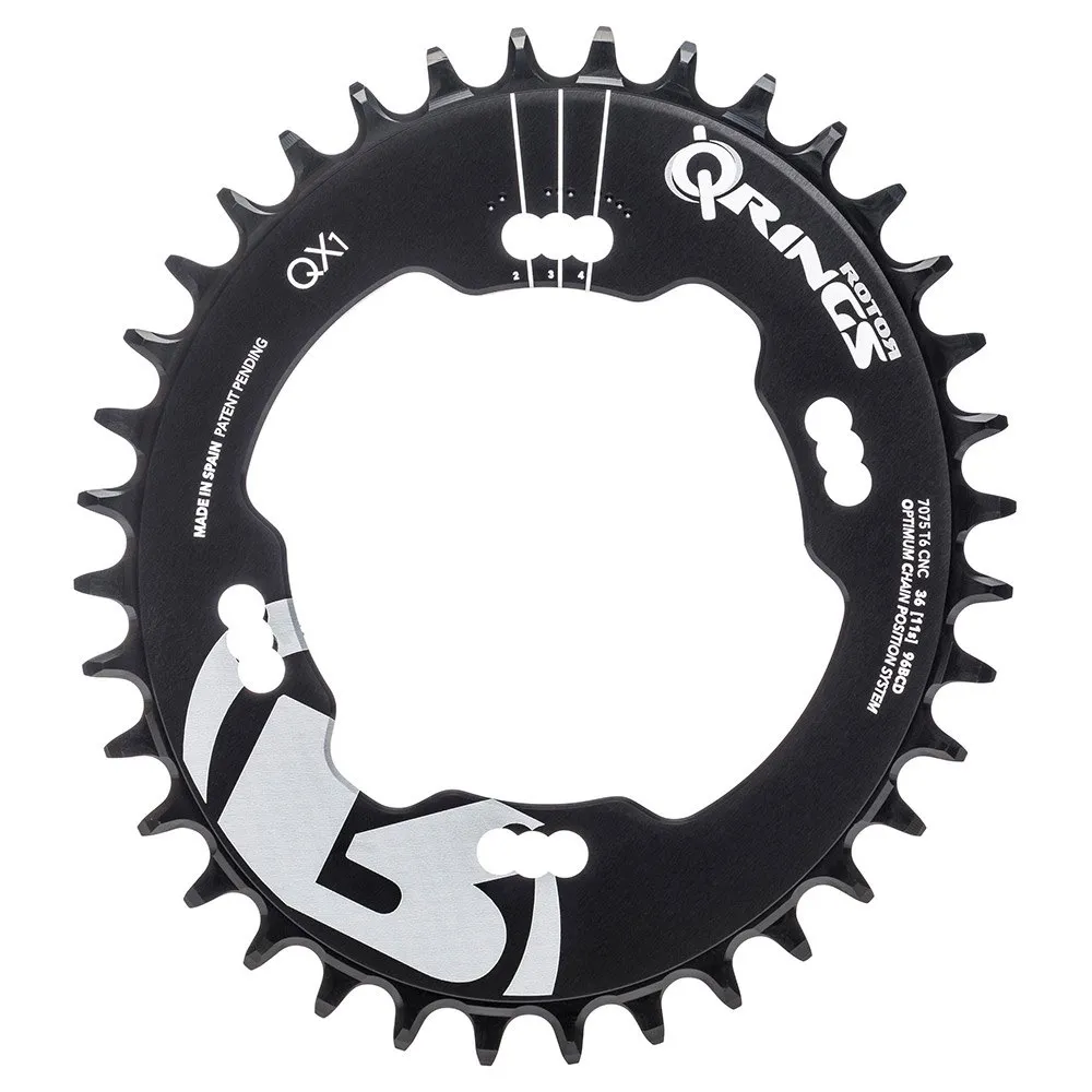 Rotor Qx1 Xtr 96 Bcd Kjettingring, Black, 34t Rotor Qx1 Xtr 96 Bcd Kjettingring, Black, 34t
