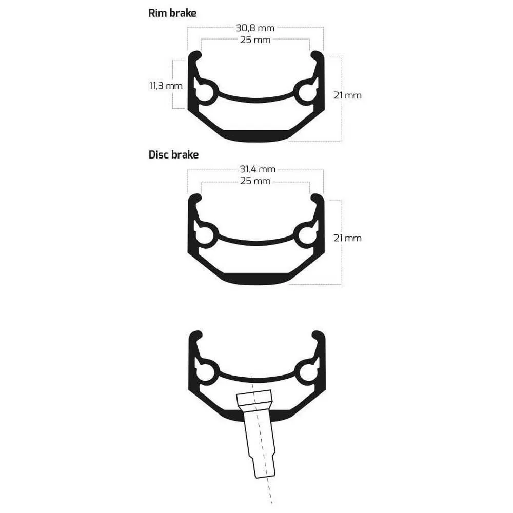 Ryde Andra 40 Felg, Black, 20" 36H