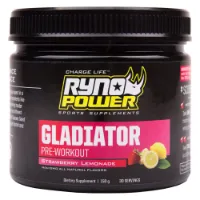 Ryno Power Gladiator Pre-workout Drikkemiks Jordbær Sitronade 150gr
