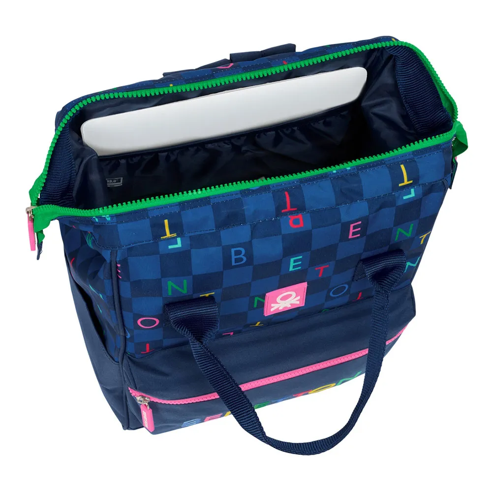 Safta 13´´ With Handles Benetton Damero Ryggsekk, Multicolor