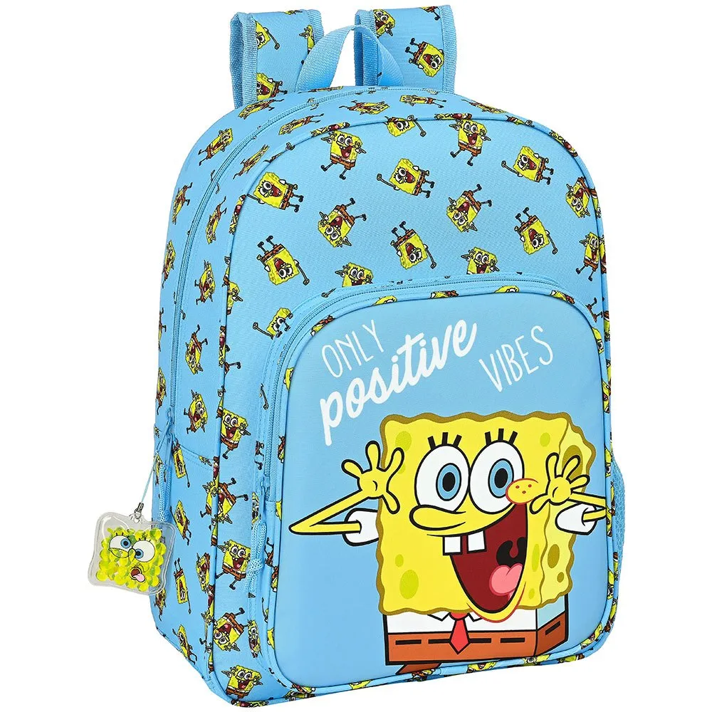 Safta 612191180 Bob Esponja Positive Vibes 14l 42 Cm Ryggsekk Med Hjul, Blue