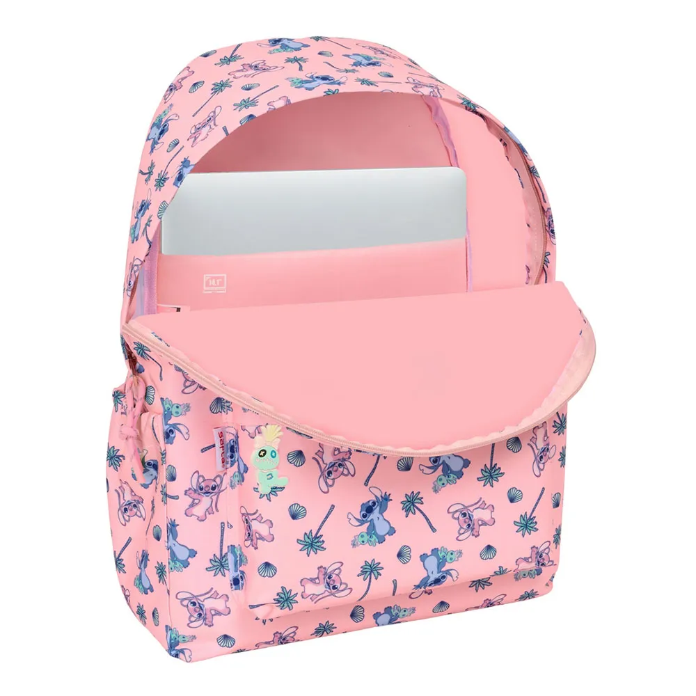 Safta 612513775 14.1´´ Stitch Beach 17.30l 22x39x10 Cm Ryggsekk, Multicolor