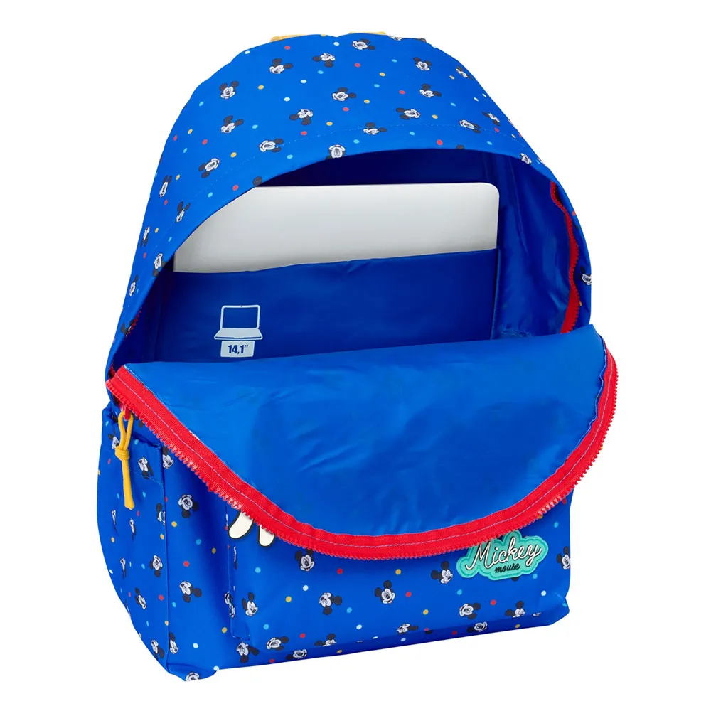 Safta 612514775 14.1´´ Mickey Mouse Good Day 17.30l 22x39x10 Cm Ryggsekk, Multicolor