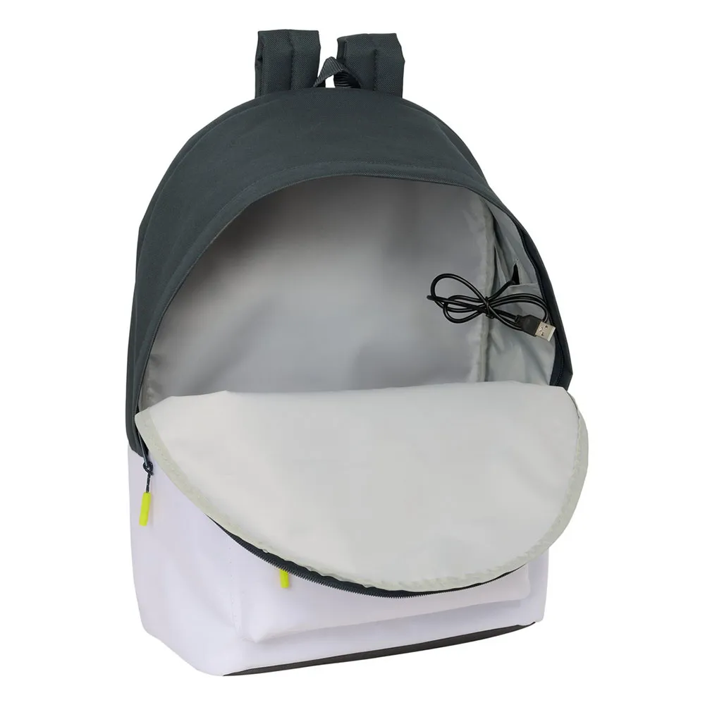 Safta 612554820 Real Madrid 25/26 For 15.6´´+usb 24.55l 32x43x14 Cm Ryggsekk, Multicolor