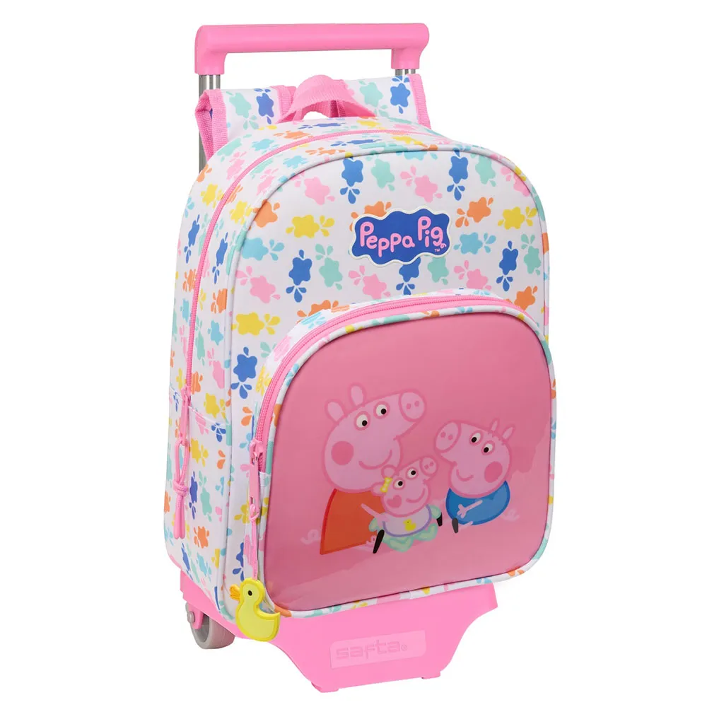 Safta 612572020 Peppa Pig 10l Ryggsekk Med Hjul, Multicolor