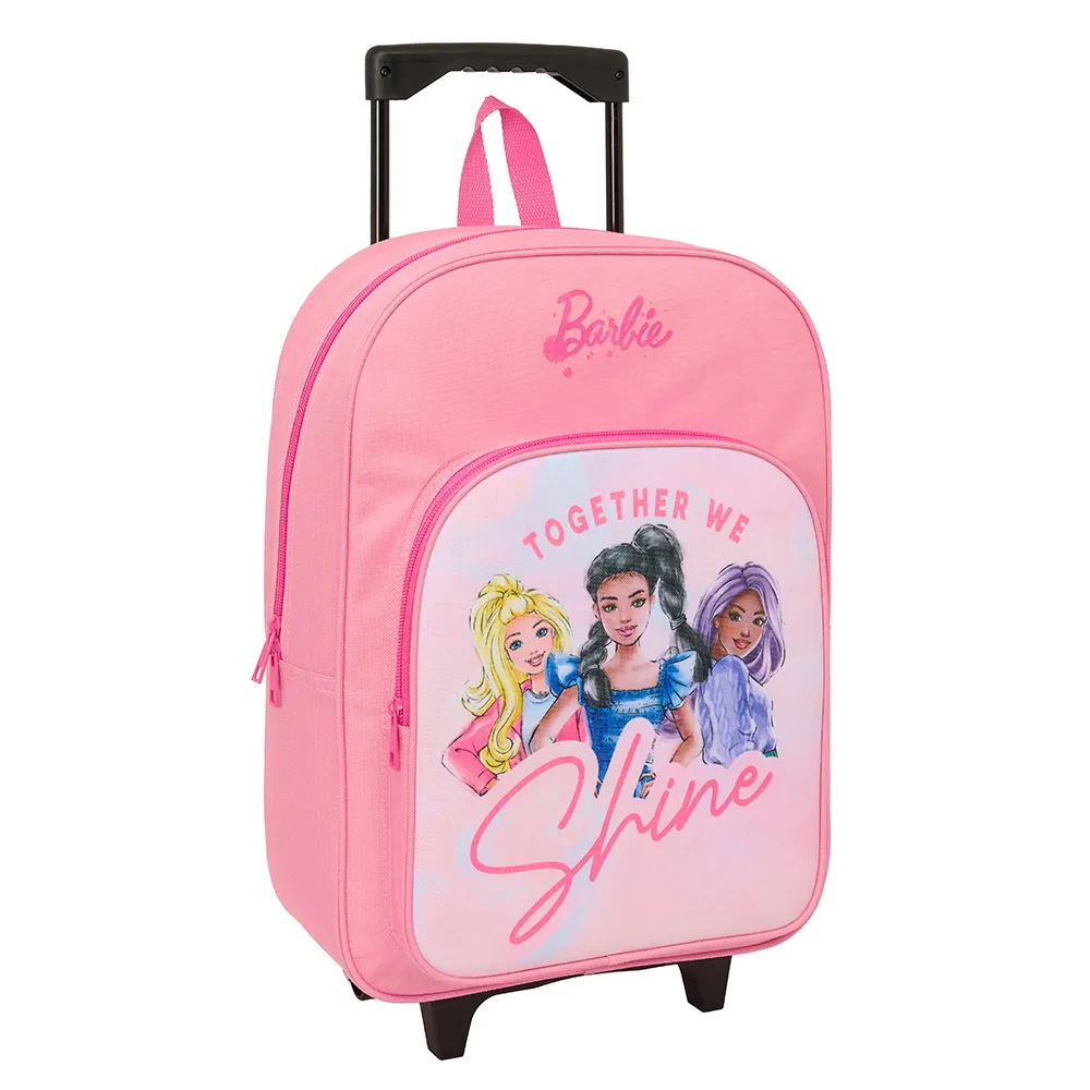 Safta Barbie 32x42x14 Cm Ryggsekk Med Hjul, Multicolor