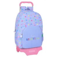 Safta Benetton Lila Ryggsekk Med Hjul