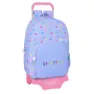 Safta Benetton Lila Ryggsekk Med Hjul, Multicolor