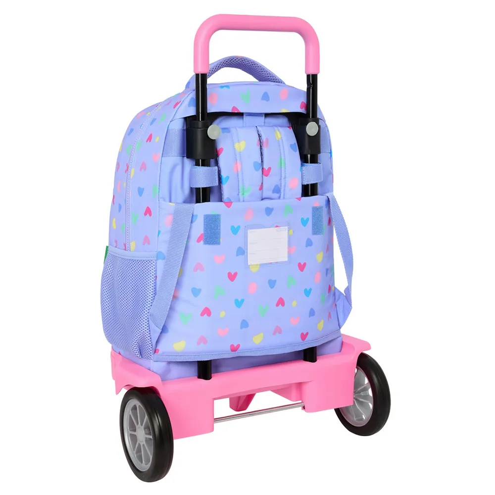 Safta Compact Evolutive Benetton 33l 33x22x45 Cm Ryggsekk Med Hjul, Multicolor
