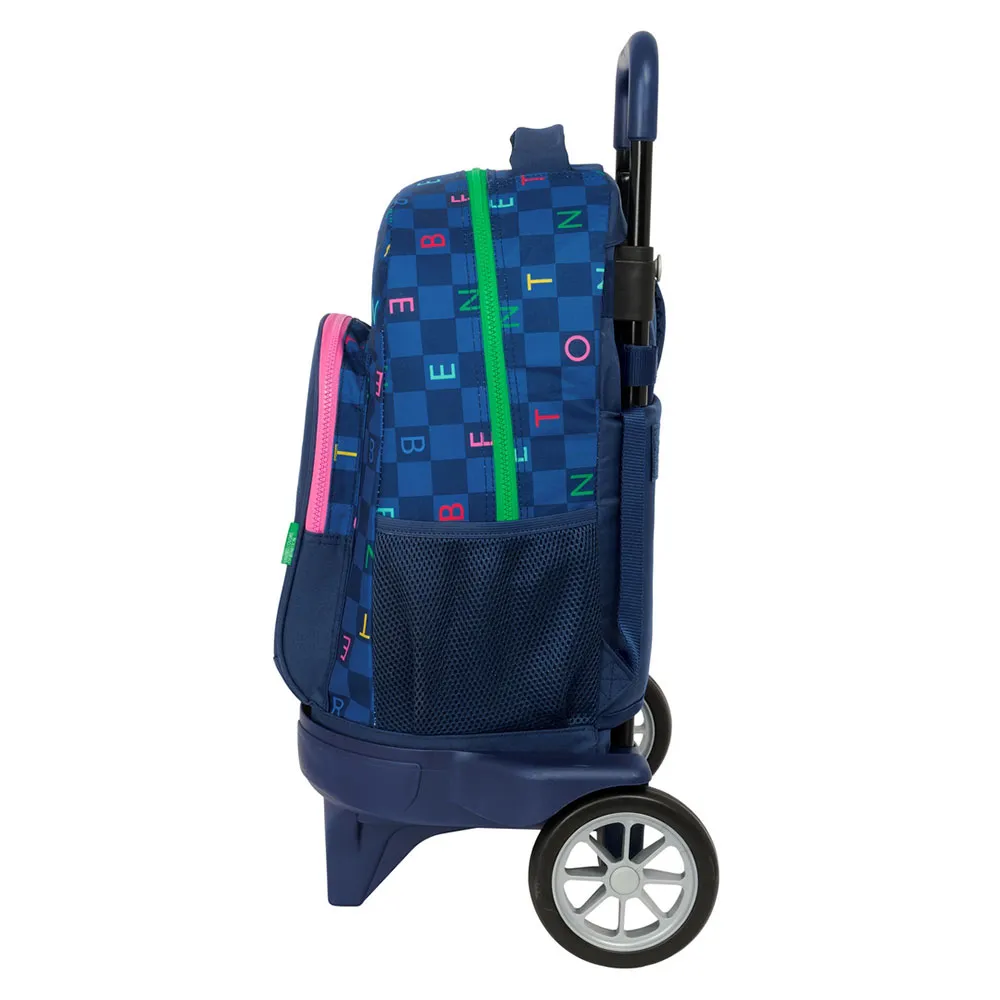Safta Compact Evolutive Benetton Damero Ryggsekk Med Hjul, Multicolor