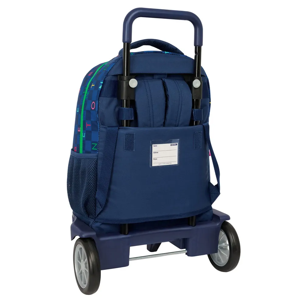 Safta Compact Evolutive Benetton Damero Ryggsekk Med Hjul, Multicolor