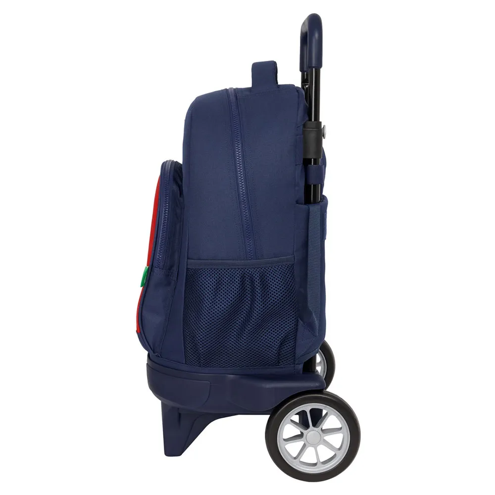 Safta Compact Evolutive Benetton Flag Ryggsekk Med Hjul, Multicolor