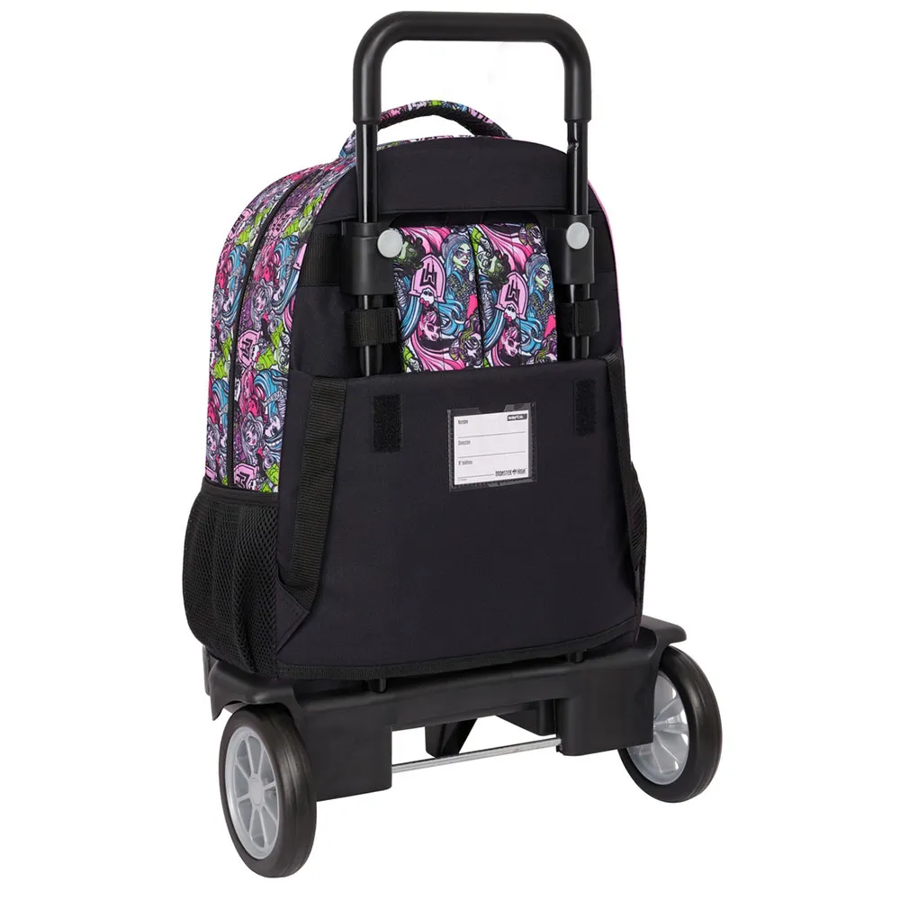 Safta Compact Evolutive Monster High Drama Ryggsekk Med Hjul, Multicolor