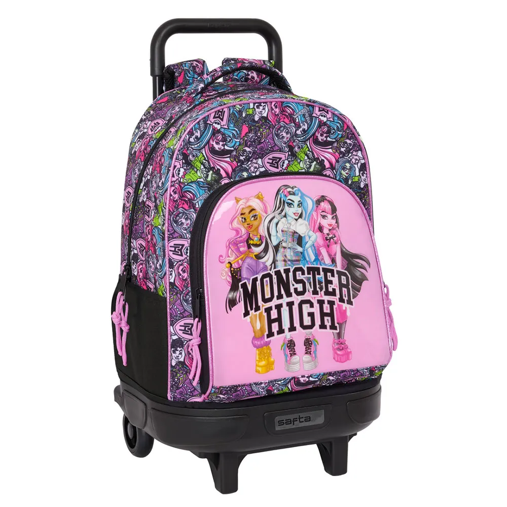 Safta Compact Monster High Drama Ryggsekk Med Hjul, Multicolor Safta Compact Monster High Drama Ryggsekk Med Hjul, Multicolor