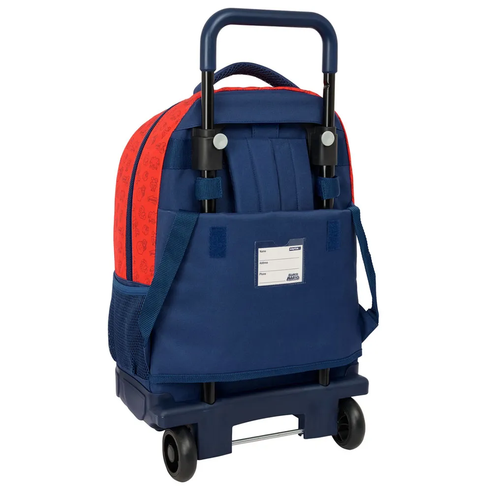 Safta Compact Super Mario Trick Ryggsekk Med Hjul, Multicolor