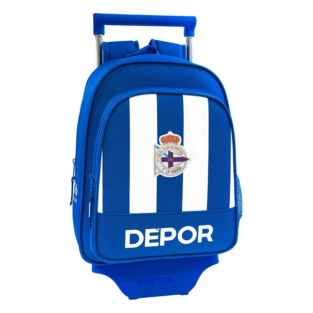Safta Deportivo De La Coruña 8.9l Ryggsekk Med Hjul, White / blue Safta Deportivo De La Coruña 8.9l Ryggsekk Med Hjul, White / blue