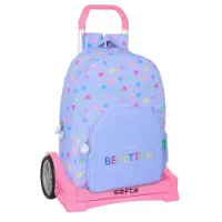 Safta Evolution Trolley Benetton Lila Ryggsekk Med Hjul Safta Evolution Trolley Benetton Lila Ryggsekk Med Hjul