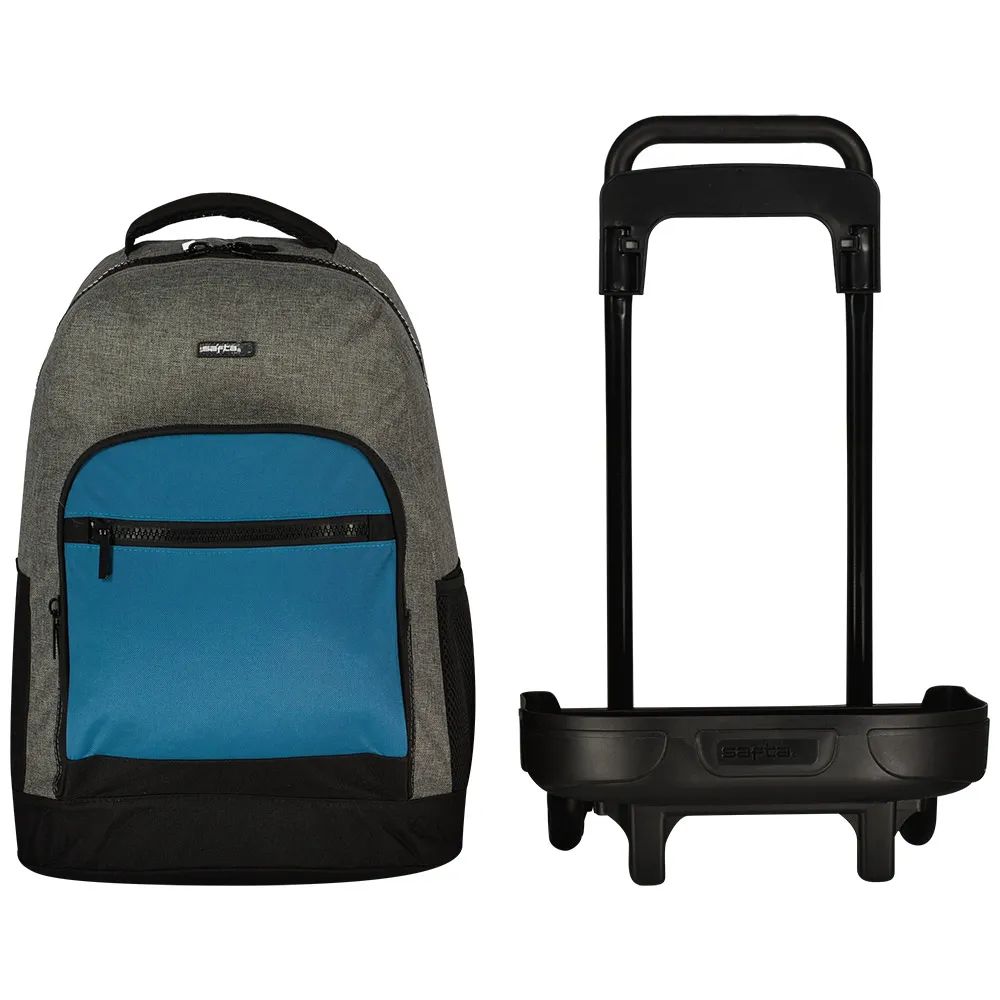 Safta Kompakt Sekk Med Hjul Blackfit8 Nyt Med Hjul, Grey