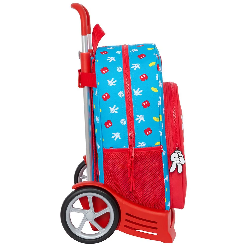 Safta Mickey Mouse Med Trolley Evolution Fantastisk Ryggsekk Med Hjul, Multicolor