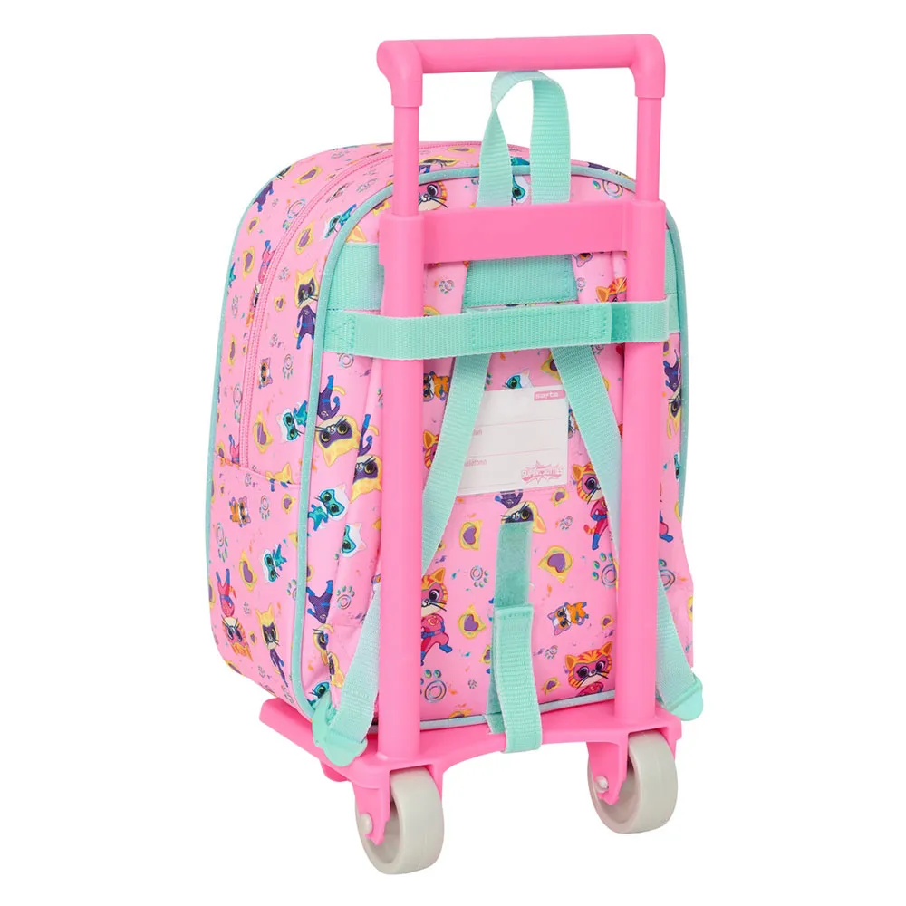 Safta Mini With Wheels Superkitties Ryggsekk Med Hjul, Multicolor