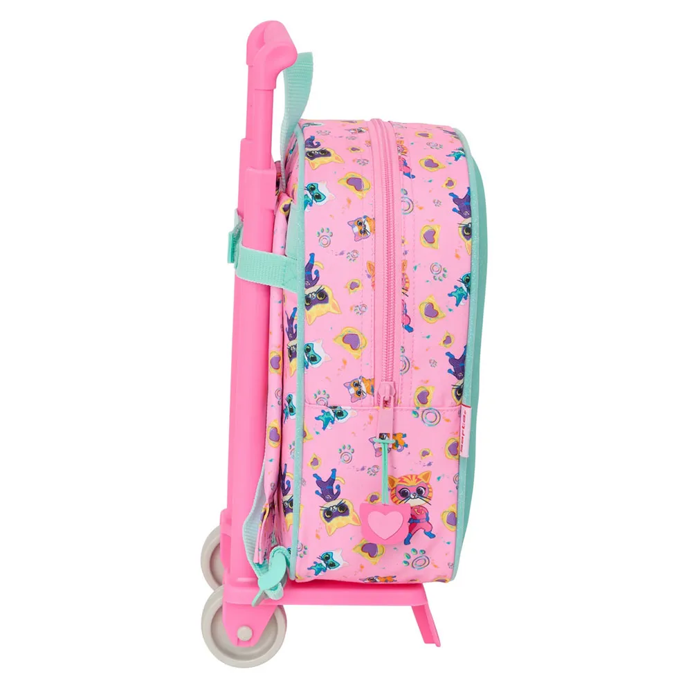 Safta Mini With Wheels Superkitties Ryggsekk Med Hjul, Multicolor