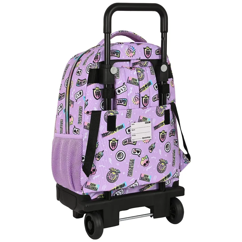 Safta Monster High Best Boos Compact Removable 45 Ryggsekk Med Hjul, Multicolor