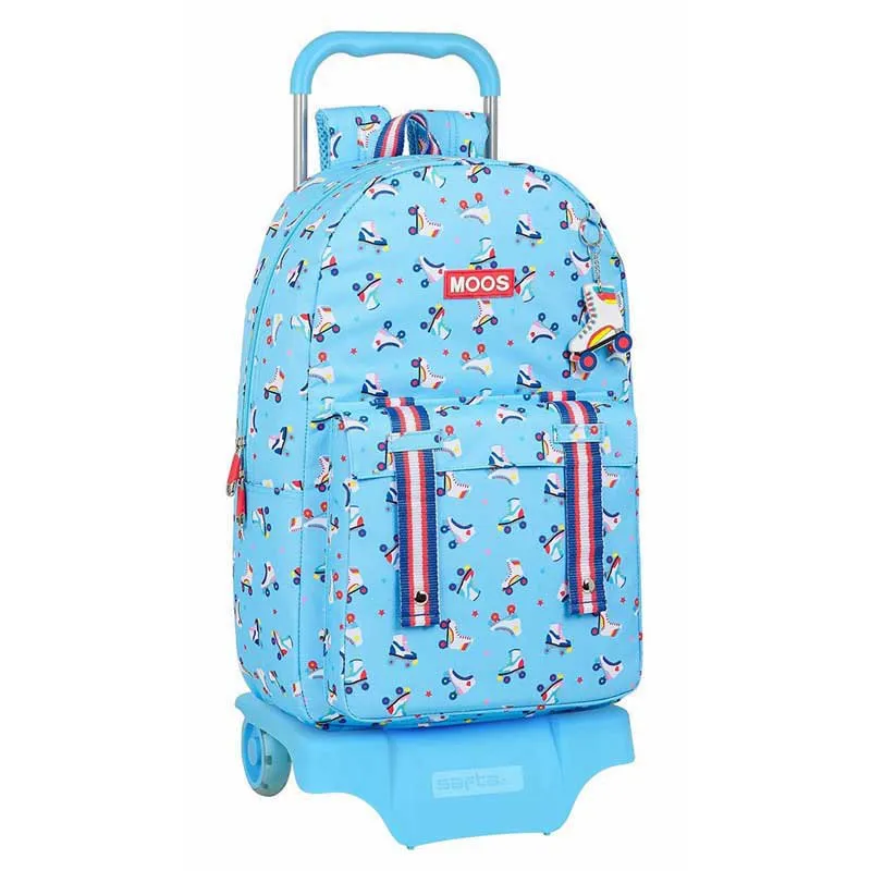 Safta Moos Flores Recycled Ryggsekk Med Hjul, Multicolor