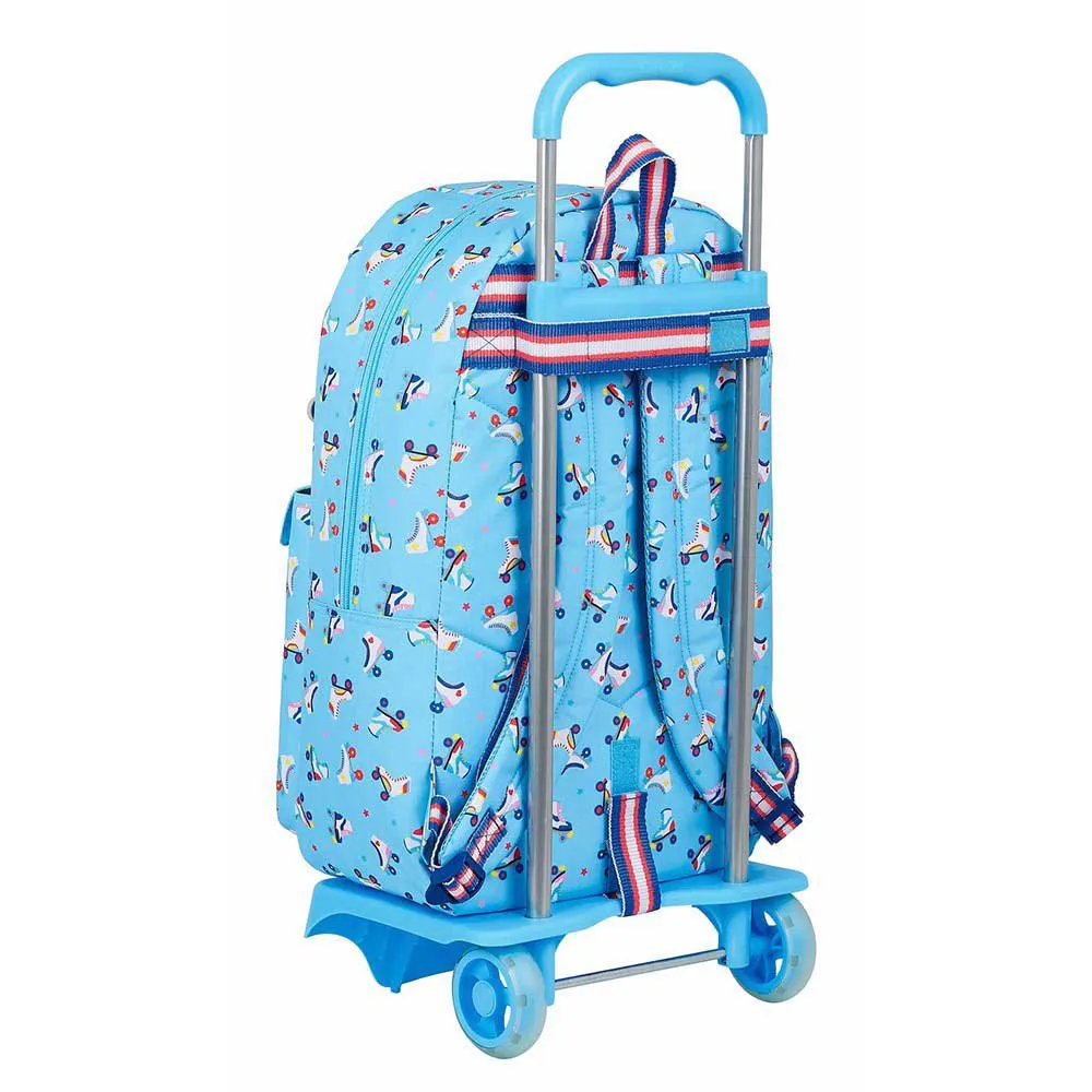 Safta Moos Flores Recycled Ryggsekk Med Hjul, Multicolor