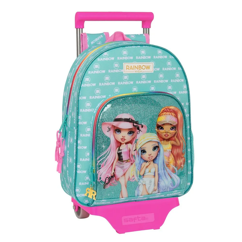 Safta Rainbow High Paradise Hjulryggsekk, Multicolor