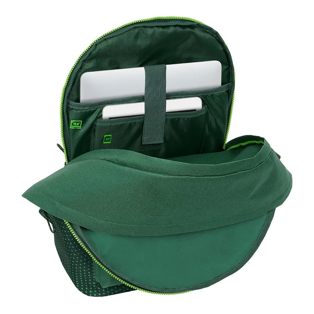 Safta Real Betis Balompie Double 15.6´´ Water Resistent Ryggsekk, Multicolor