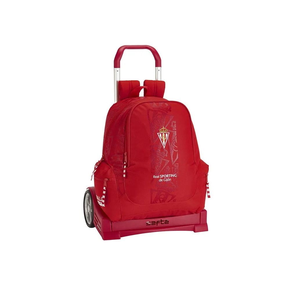 Safta Sporting Gijon Corporate 23.4l Evolution Ryggsekk Med Hjul, Red