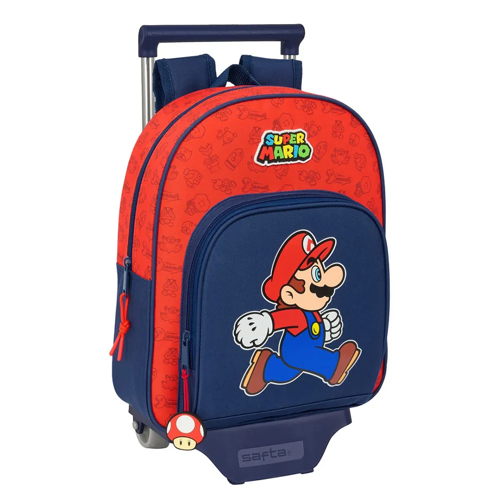 Safta Super Mario Trick Ryggsekk Med Hjul, Multicolor